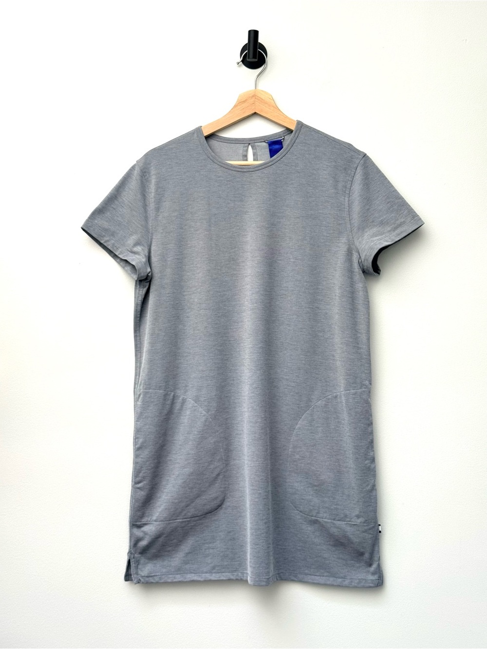 Kit and Ace Grey Pocket T-Shirt Shift Dress Soft Stretch Lightweight Minimalist